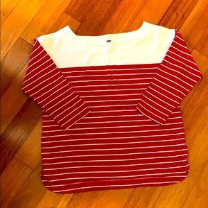 Old Navy Stripe shirts (Red and White)